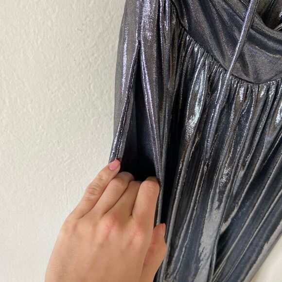 NWT L’Academie Blair Jumpsuit Silver Size S - Picture 9 of 11